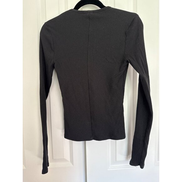Rag & Bone ribbed long-sleeve t-shirt, Black, size Medium - Picture 5 of 6